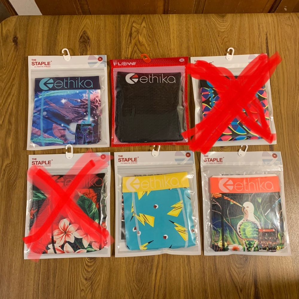 Ethika Men's Staple Fit Medium Bundle (4 Pack)